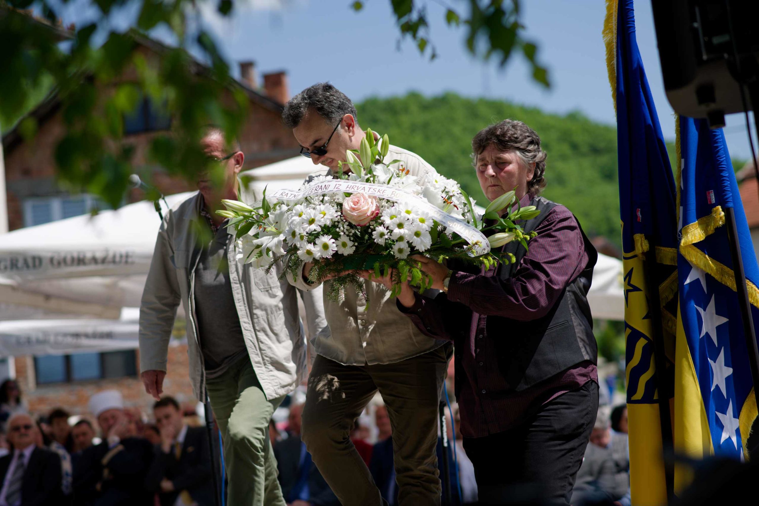War Veterans and Peace Activists at the Commemoration for Civilian Victims in Lozje near Goražde